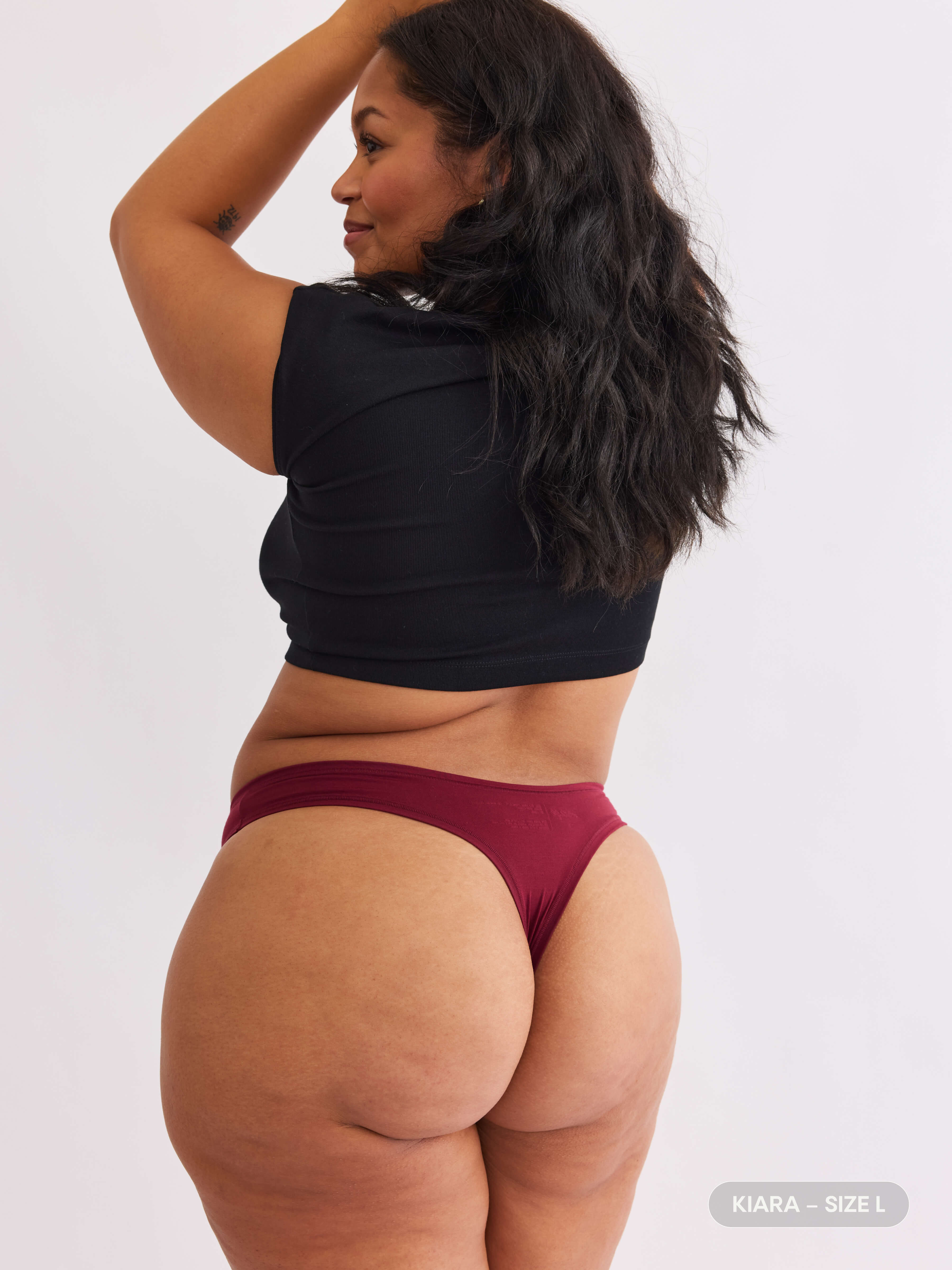 Merlot thong underwear back on model B #color_merlot